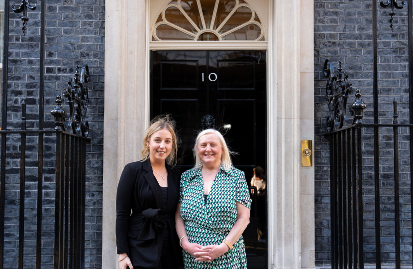 Sara and Tracy outside No10