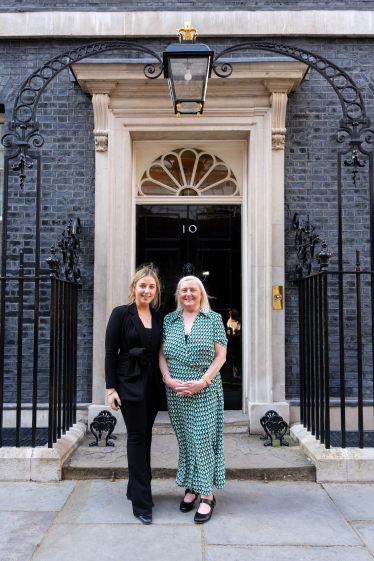 Sara and Tracy outside No10