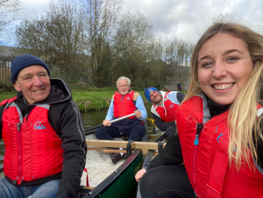 Sara on the Leeds-Liverpool canal 